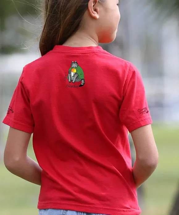 T-Shirts>Crazy Shirts B. Kliban Shave Ice Farmers - Cherry Dyed Short Sleeve Crewneck T-Shirt