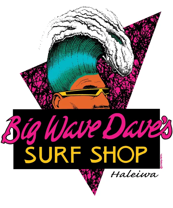T-Shirts>Crazy Shirts Big Wave Dave - White Short Sleeve Crewneck T-Shirt