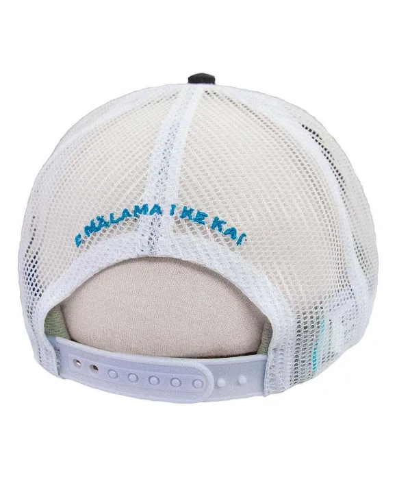 Hats>Crazy Shirts Blue Hawaii Dive - Charcoal Trucker Hat
