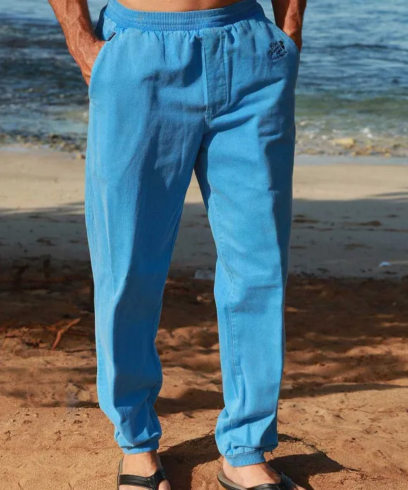 Pants>Crazy Shirts Blue Hawaii Dyed Canton Pants
