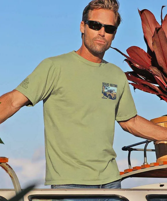 T-Shirts>Crazy Shirts Board Meeting Session - Hemp Dyed Short Sleeve Crewneck T-Shirt