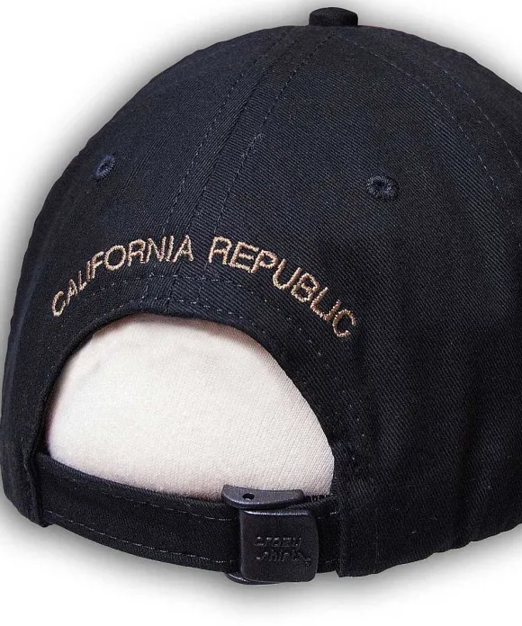 Hats>Crazy Shirts California Flag - Black Twill Hat