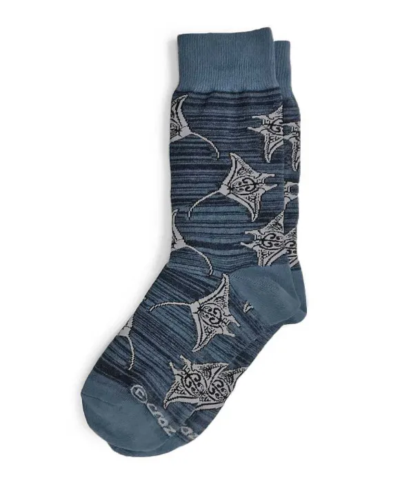 Socks>Crazy Shirts Cruzing Manta Mano - Graphic Cotton Crew Socks