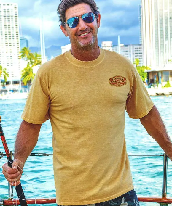T-Shirts>Crazy Shirts Dads Bbq Timer - Beer Dyed Short Sleeve Crewneck T-Shirt