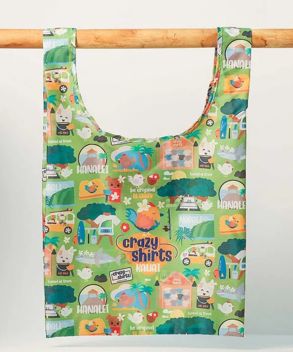 Trinkets>Crazy Shirts Eden In Love Kauai - Nylon Tote