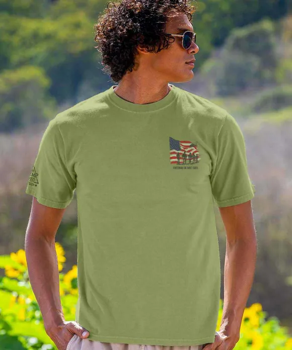 T-Shirts>Crazy Shirts Freedom Is Not Free - Hemp Dyed Short Sleeve Crewneck T-Shirt