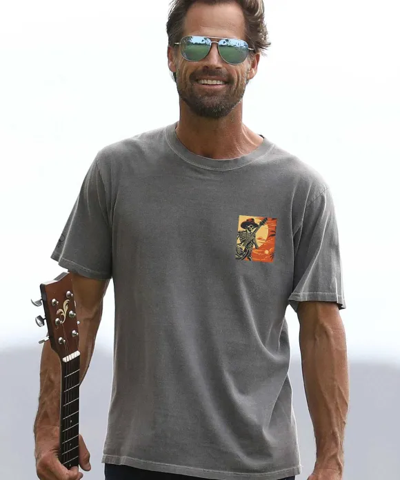 T-Shirts>Crazy Shirts Grateful Dead Concert Poster - Crater Dyed® Short Sleeve Crewneck T-Shirt
