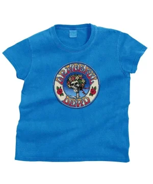 T-Shirts>Crazy Shirts Grateful Dead Hawaiian Bertha - Blue Hawaii Dyed Short Sleeve Crewneck T-Shirt