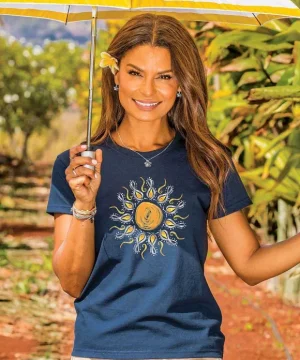 T-Shirts>Crazy Shirts Here Comes The Sun - Navy Short Sleeve Crewneck T-Shirt