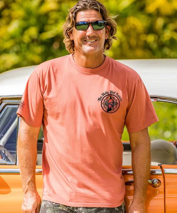 T-Shirts>Crazy Shirts Holy Hot Sauce - Chile Dyed Short Sleeve Crewneck T-Shirt