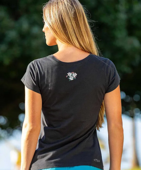 T-Shirts>Crazy Shirts Jeep Wander Free - Jet Black Short Sleeve Pima T-Shirt