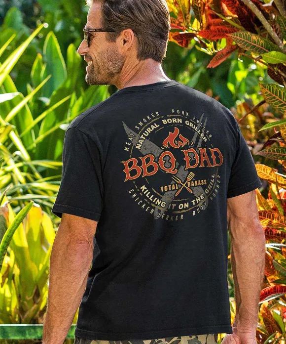 T-Shirts>Crazy Shirts Natural Born Griller - Black Short Sleeve Crewneck T-Shirt