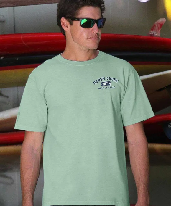 T-Shirts>Crazy Shirts North Shore Surf Classic - Key Lime Dyed Short Sleeve Crewneck T-Shirt