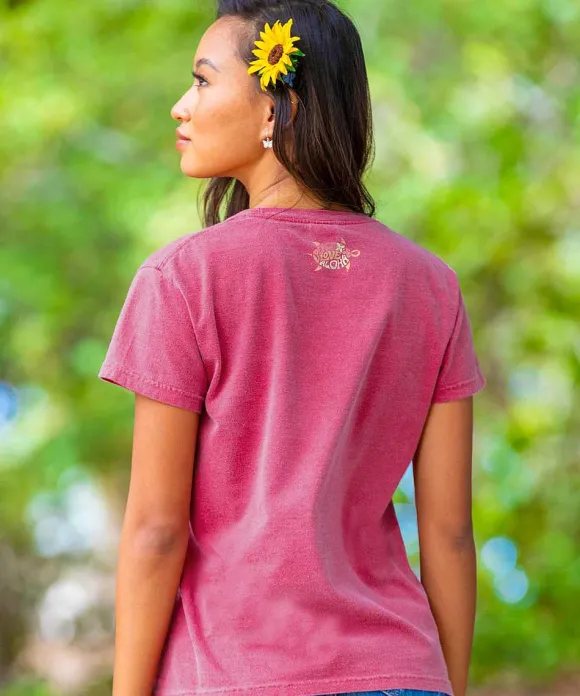 T-Shirts>Crazy Shirts Pl Aloha Honu - Paradise Red Dyed Short Sleeve Crewneck T-Shirt