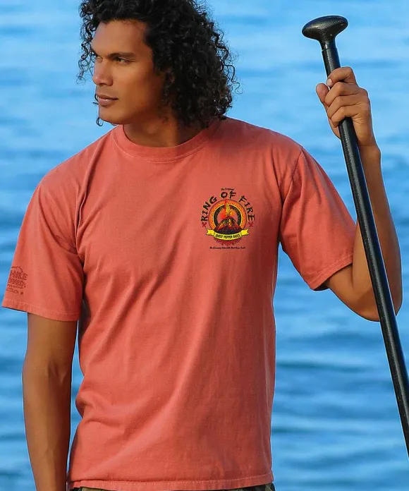 T-Shirts>Crazy Shirts Ring Of Fire Sauce - Chile Dyed Short Sleeve Crewneck T-Shirt