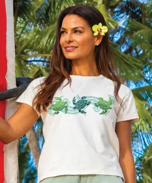T-Shirts>Crazy Shirts Tribal Honu Swirls - Coconut Dyed Short Sleeve Crewneck T-Shirt