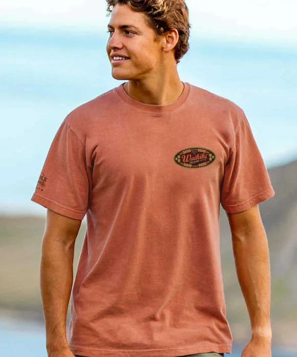 T-Shirts>Crazy Shirts Waikiki Brewing Co Waikiki Brewing Company - Chile Dyed Short Sleeve Crewneck T-Shirt