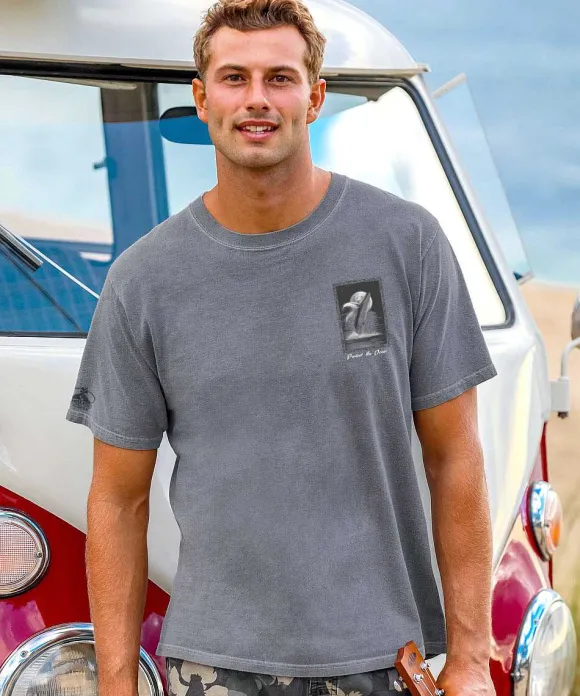 T-Shirts>Crazy Shirts Wyland® Protect The Ocean - Crater Dyed® Short Sleeve Crewneck T-Shirt